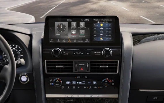 2023 Nissan Armada touchscreen and front console | Marshall Nissan in Salina KS