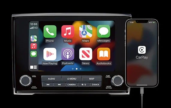 Stay connected with a standard 8" touch-screen display 2023 Nissan Titan | Marshall Nissan in Salina KS