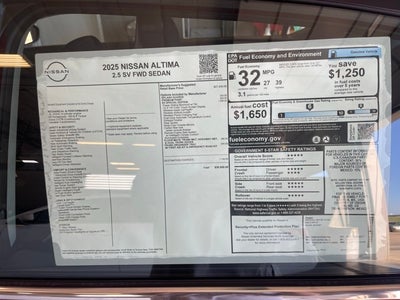 2025 Nissan Altima 2.5 SV