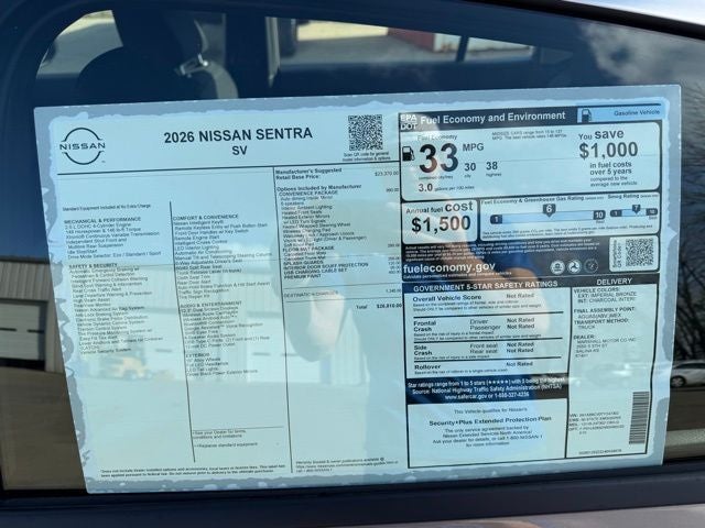 2026 Nissan Sentra SV