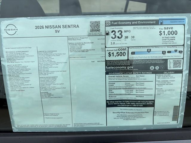 2026 Nissan Sentra SV