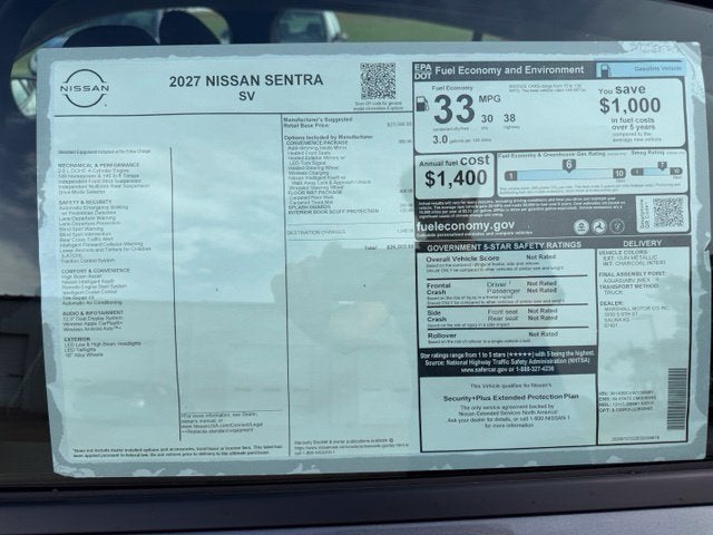 2027 Nissan Sentra SV