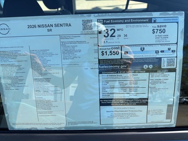 2026 Nissan Sentra SR