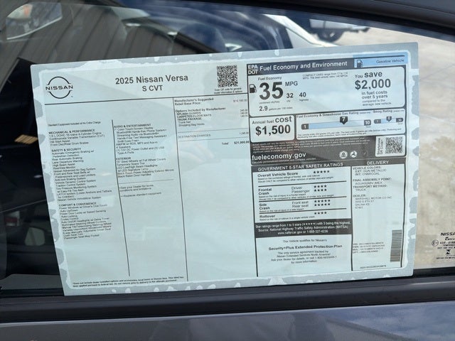 2025 Nissan Versa 1.6 S