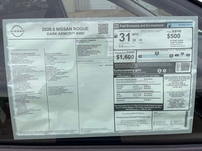 2026 Nissan Rogue Dark Armor