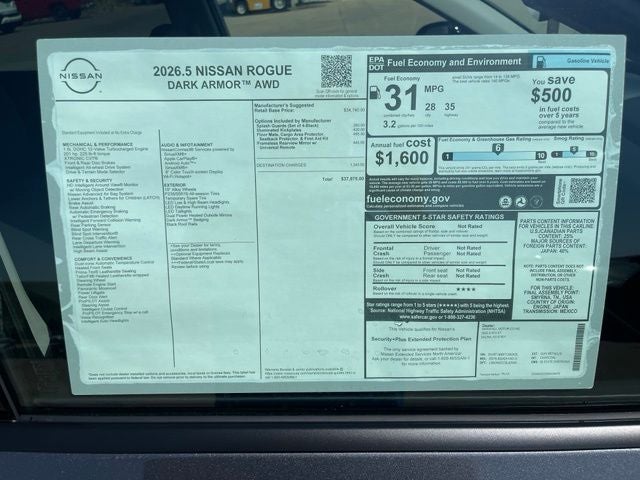 2026 Nissan Rogue Dark Armor